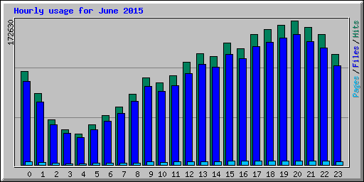 Hourly usage for June 2015