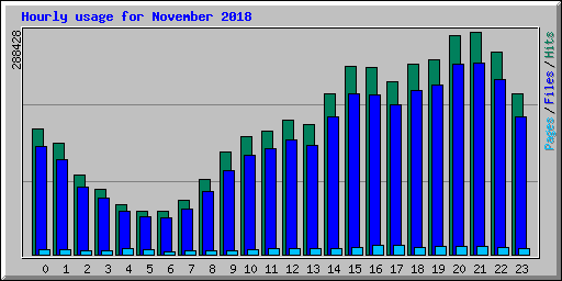 Hourly usage for November 2018