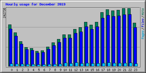 Hourly usage for December 2019