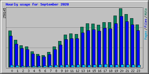 Hourly usage for September 2020