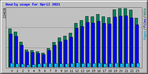 Hourly usage for April 2021