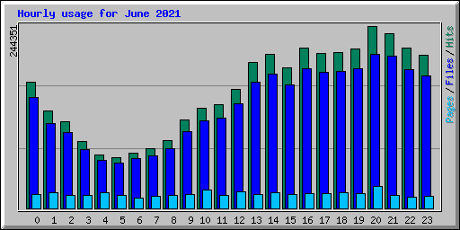 Hourly usage for June 2021