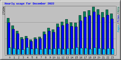 Hourly usage for December 2022